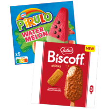 Alle Lotus Biscoff ijs
of Nestlé pirulo waterijs
